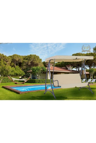 Vip Home Concept Market Ürünleri Salıncak Minder Seti 2 Kişilik Tenteli Salıncak Minder Seti Krem Renk ürün görseli