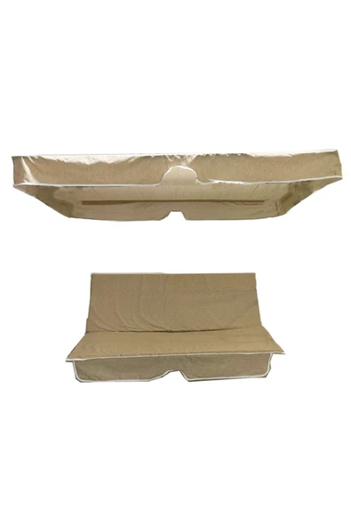 Vip Home Concept Market Ürünleri Salıncak Minder Kılıf Takımı(süngerli)2 Kişilik Vip Minder-cappuccino Kırçıllı ürün görseli 1