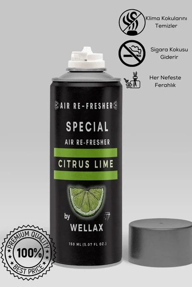 ASTRALED Koku Giderici Klima Bombası Dezenfektan Sprey 150 Ml, Temizleyici Tazeleyici Citrus Lime
