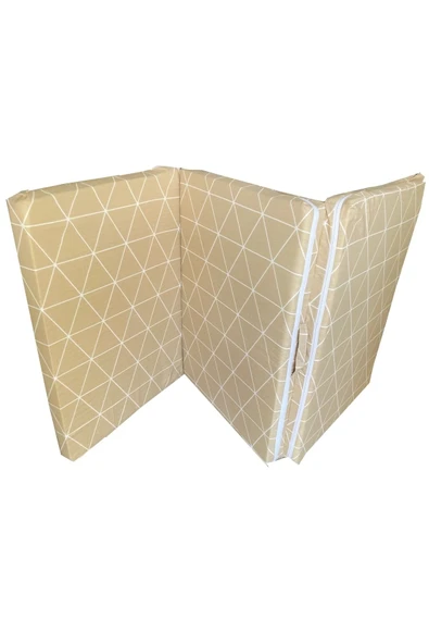 Vip Home Concept Market Ürünleri Katlanır Yatak Yer Yatağı Sünger Yatak Taşınabilen Tek Kişilik 80x180 Krem Piramit 6 Cm ürün görseli 1
