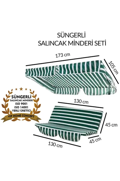 Vip Home Concept Salıncak Minder Takımı 2 Kişilik Salıncak Minder Tente ürün görseli 1