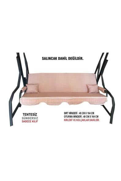 Vip Home Concept Market Ürünleri Süngersiz(tentesiz)salıncak Minder Seti 3 Kişilik Kılıf-pudra ürün görseli