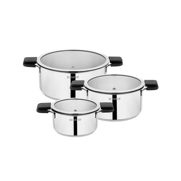 Schafer Iconic Çelik Tencere Seti 6 Parça-Inox - 5