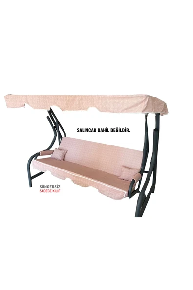 Vip Home Concept Market Ürünleri 3 Kişilik Salıncak Minder Seti Süngersiz Kılıfı Pudra Bahçe Minderi ürün görseli 1