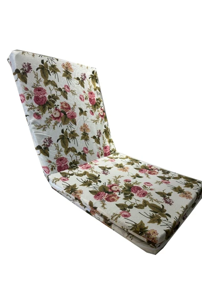 Vip Home Concept Market Ürünleri Katlanır Yer Minderi Ve Tek Kişilik Süngerli Katlanır Minder 55x165 cm-3 CM-İNGİLİZ GÜLÜ ürün görseli 1