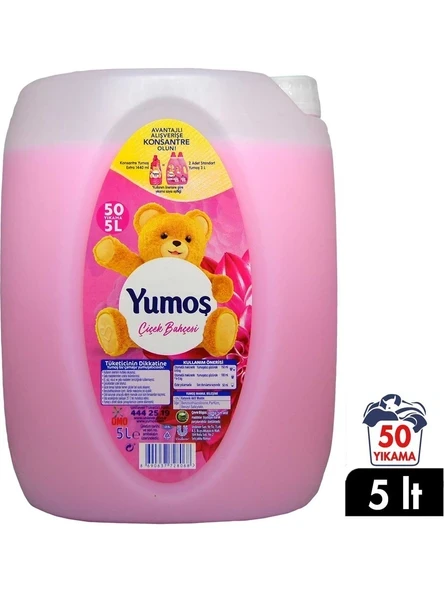 Yumoş Çamaşır Yumuşatıcı Çiçek Bahçesi 5 L Bahar Tazeliği