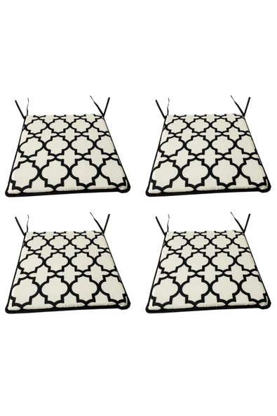 Vip Home Concept Market Ürünleri Sandalye Minderi Eko Fermuarlı Süngerli-4 Adet(alaçatı)yıkanabilir ürün görseli 1