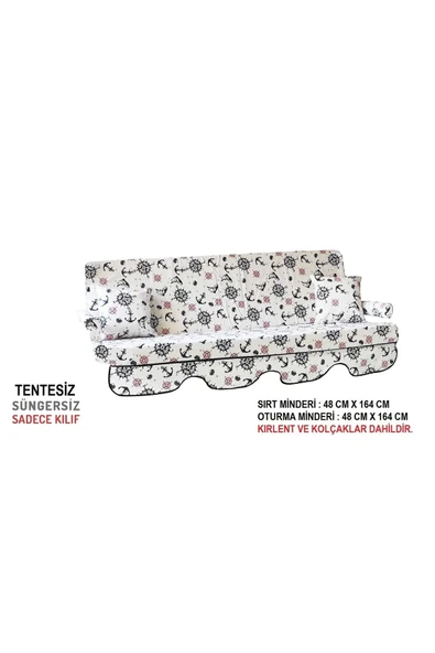 Vip Home Concept Market Ürünleri Süngersiz(tentesiz)salıncak Minder Seti 3 Kişilik Kılıf-marin ürün görseli 1