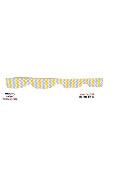 Vip Home Concept Market Ürünleri Tente Salıncak Tentesi Gölgelik 3 Kişilik Tente Gölgelik 200x130 Cm-sarıgrizikzak ürün görseli 1