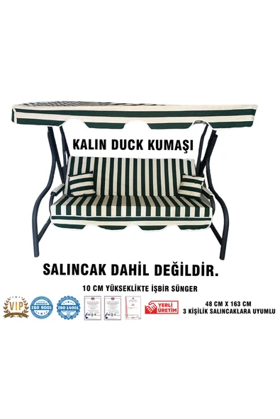 Vip Home Concept Market Ürünleri Lüks DUCK Vip Salıncak Minder Seti 3 Kişilik (SÜNGERLİ) Tenteli - Resim 2