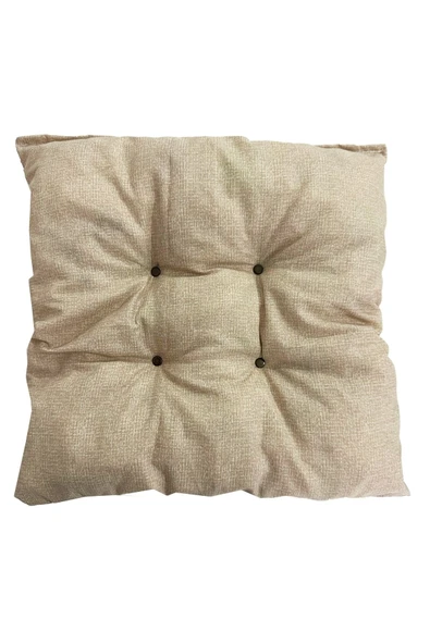 Vip Home Concept Market Ürünleri Dekoratif Pofidik Puf Sandalye Minderi Kare 35x35x7 Cm-krem(1 Adet) ürün görseli 1