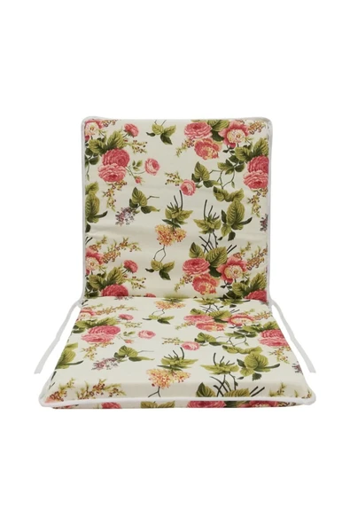 Vip Home Concept Sandalye Minderi Arkalıklı Lastikli Fermuarlı Süngerli-1 Adet(ingiliz Gülü)yıkanabilir ürün görseli 1