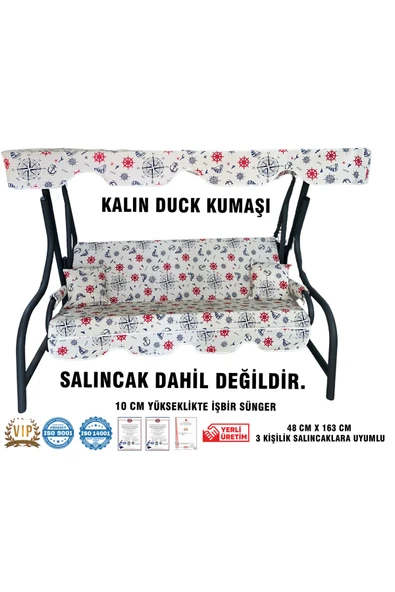 Vip Home Concept Market Ürünleri Lüks DUCK Vip Salıncak Minder Seti 3 Kişilik (SÜNGERLİ) Tenteli ürün görseli 1