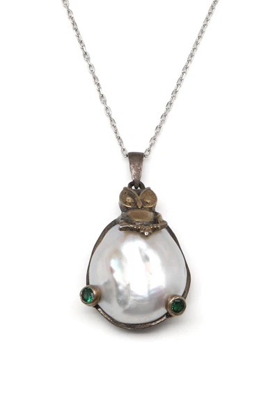 İnci Doğal Taş 925 Ayar Gümüş Kolye