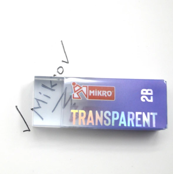 Mikro Büyük Boy Transparent Şeffaf Silgi 1 Adet Er-5701 - 2