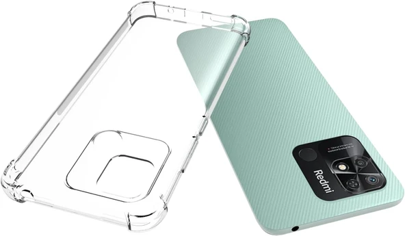 Xiaomi Redmi 10C Uyumlu Darbe Önleyici Sararmaya Dayanıklı Airbag Korumalı Ultra Slim TPU Şeffaf Silikon Kılıf - 3