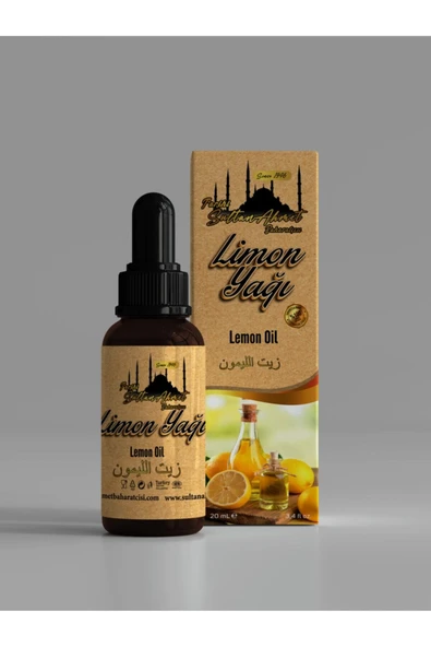 Tarihi SultanAhmet Baharatçısı Limon Yağı 20 ml | %100 Doğal | Katkısız Uçucu Bitkisel Yağ - 1