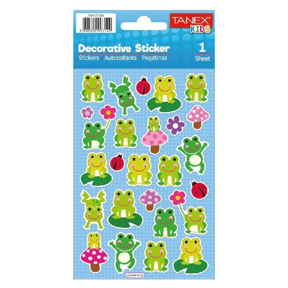 Tanex Kids Sticker Puffy Kurbağalar Serisi (27203) ürün görseli