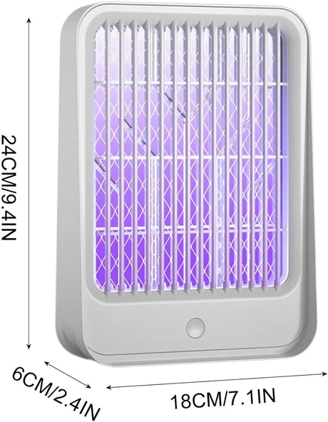 Elektrikli Sinek Kovucu Usb Şarjlı Sessiz Ve Etkili Led Işıklı Kapan - Resim 6