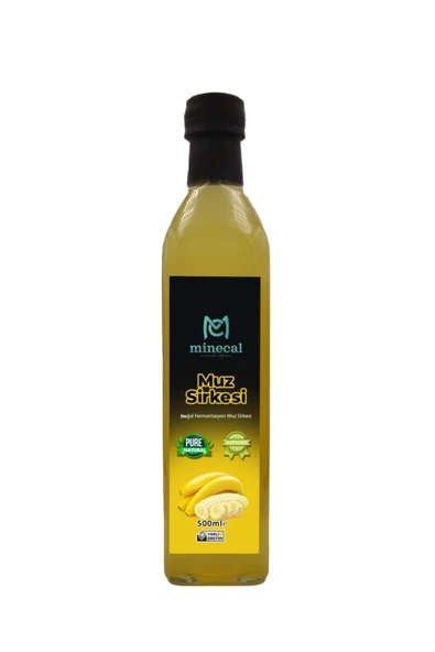 Minecal Muz Sirkesi 500 ml – %100 Katkısız Doğal | Şekersiz | Koruyucu Içermez - 1