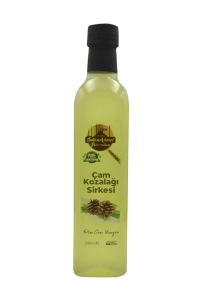 Tarihi SultanAhmet Baharatçısı Çam Kozalağı Sirkesi 500ml %100 Katkısız Doğal 500 ml | Özel Üretim - 1