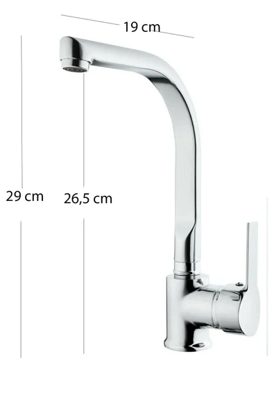 Mutfak Bataryası Çift Su Girişli 5 Yıl Garantili eviye musluğu ürün görseli