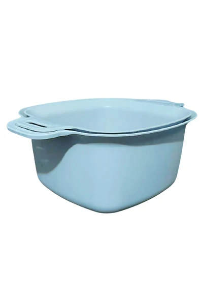 Badyalı Çok Amaçlı Süzgeç, Kulplu Makarna Meyve Sebze Süzgeci ve Karıştırma Kabı Seti 4 Litre - 9