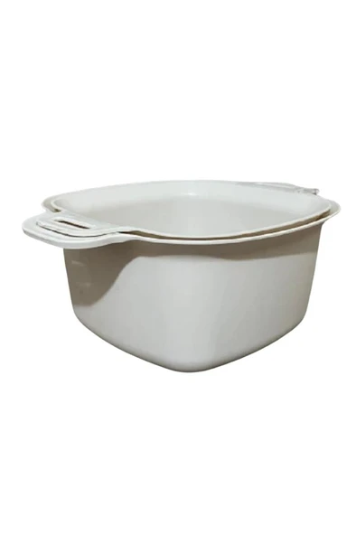 Badyalı Çok Amaçlı Süzgeç, Kulplu Makarna Meyve Sebze Süzgeci ve Karıştırma Kabı Seti 4 Litre - 12