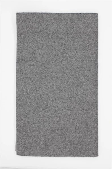 Gri Düz Kaşkol 1067245100 - Resim 3