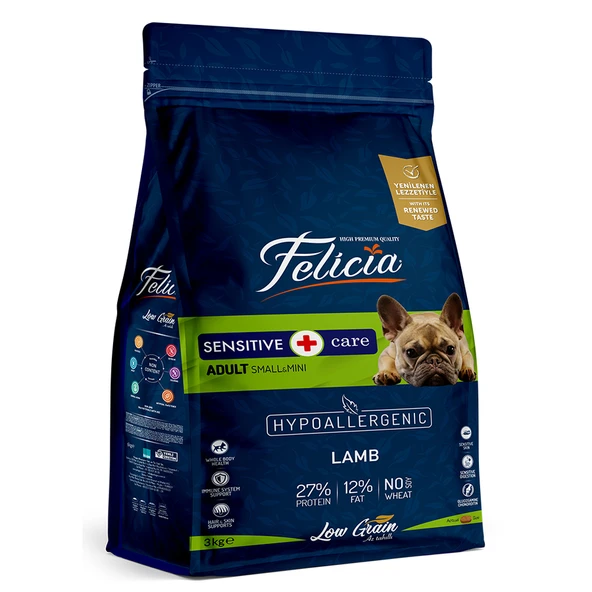 Felicia Sensitive Adult Small Küçük Irk Yetişkin Kuzulu Yetişkin Köpek Maması 3 Kg