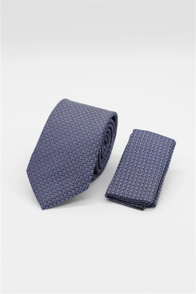 Koyu Mavi Desenli 6 Cm Kravat ürün görseli