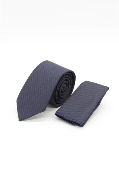 Koyu Lacivert Kuş Gözü Desen  6 Cm  Kravat 1090250201