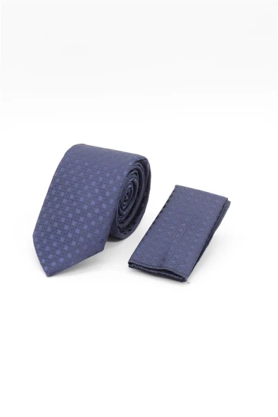 Lacivert Desenli 6 Cm Kravat ürün görseli