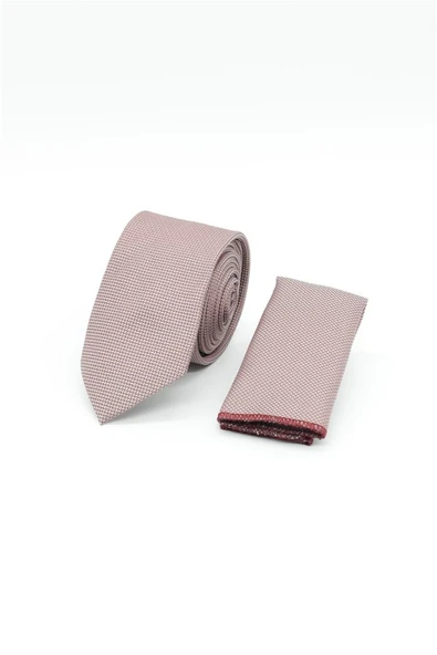 Gül Kurusu Kuş Gözü Desen  6 Cm  Kravat 1090250201 ürün görseli