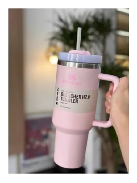 Stanley Quencher Pipetli Termos 1,18 L Açık Pembe - 3