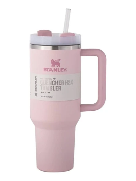Stanley Quencher Pipetli Termos 1,18 L Açık Pembe