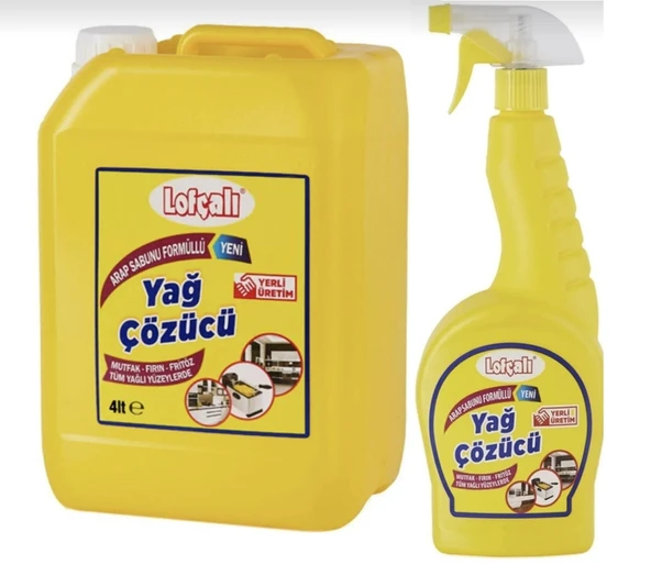 YAĞ ÇÖZÜCÜ (ARAP SABUNU FORMÜLLÜ) 4 LT + 750 ML SPREY