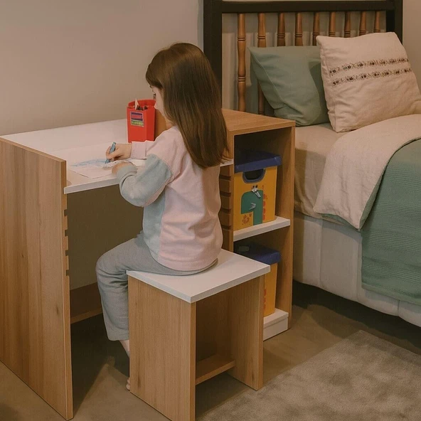 Ayarlanabilir Çalışma Masası-Yüksek Kaliteli MDF ile üretilmiştir - Resim 2