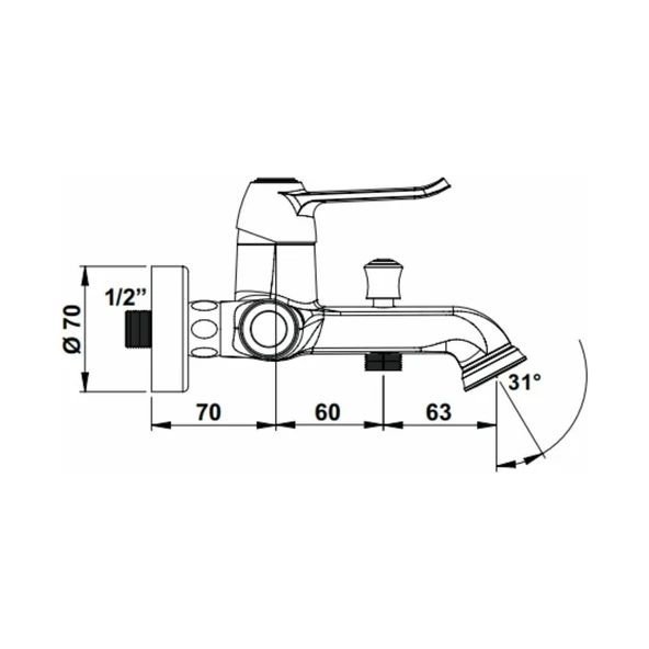 Hafele Anton Banyo Bataryası Parlak Altın - 2