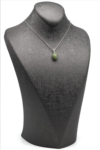 Safir Doğal Taş 925 Ayar Gümüş Kolye - 3