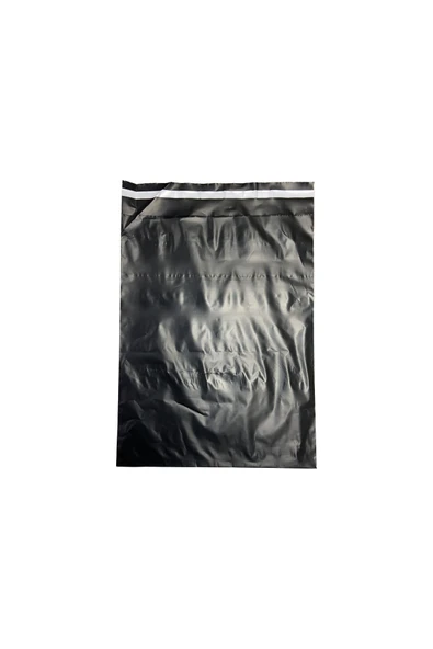 27x25+4 Siyah Cepsiz Kargo Poşeti (100 Adet)*-100 Mikron - 2