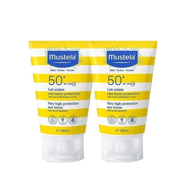 Mustela SPF 50+ Çok Yüksek Koruma Faktörlü Güneş Losyonu 100 ml 2 ADET