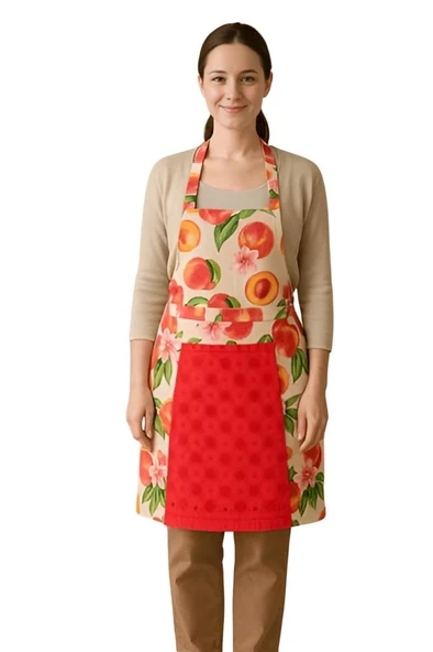 Havlulu Mutfak Önlüğü Pratik Kullanım Önlük - 12