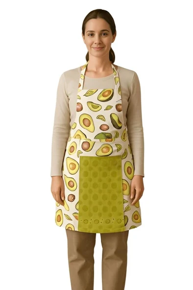 Havlulu Mutfak Önlüğü Pratik Kullanım Önlük - 9