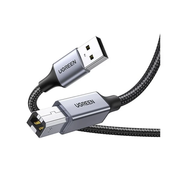 UGREEN 80804 US369 USB-A to USB-B 2.0 Örgülü Yazıcı Kablosu 3metre