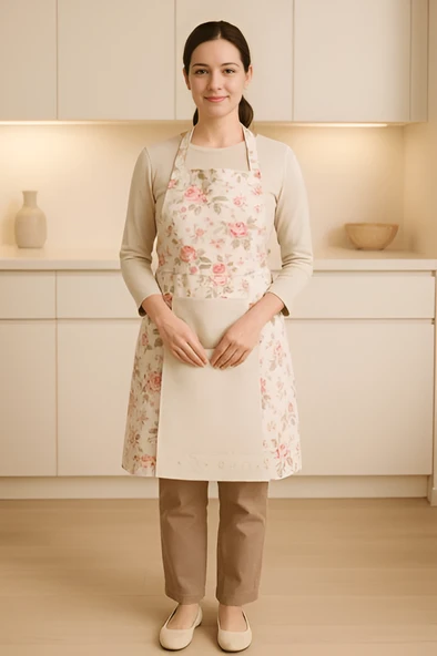 Havlulu Mutfak Önlüğü Pratik Kullanım Önlük - 3