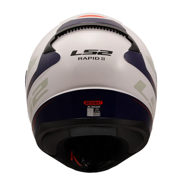 LS2 Rapid 2 Driveway Full Face Beyaz - Mavi Motor Kaskı XXL Beden - 5