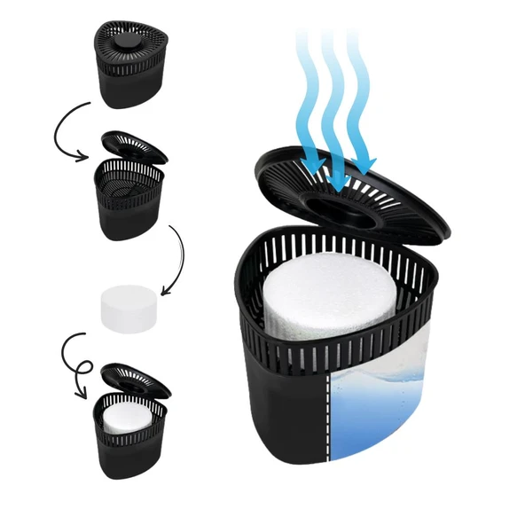 Siyah Şeftali Üçgen Nem Alıcı Aparat Rutubet ve Koku Giderici 500 Gr ürün görseli