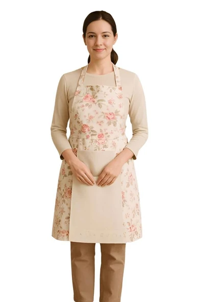 Havlulu Mutfak Önlüğü Pratik Kullanım Önlük - 4