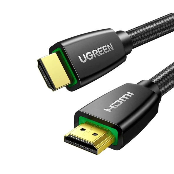 UGREEN 40412 HDMI Kablo 4K 18GB/s HDMI 2.0 Örgülü Görüntü ve Ses Aktarma Kablosu Siyah 5metre